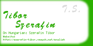 tibor szerafin business card